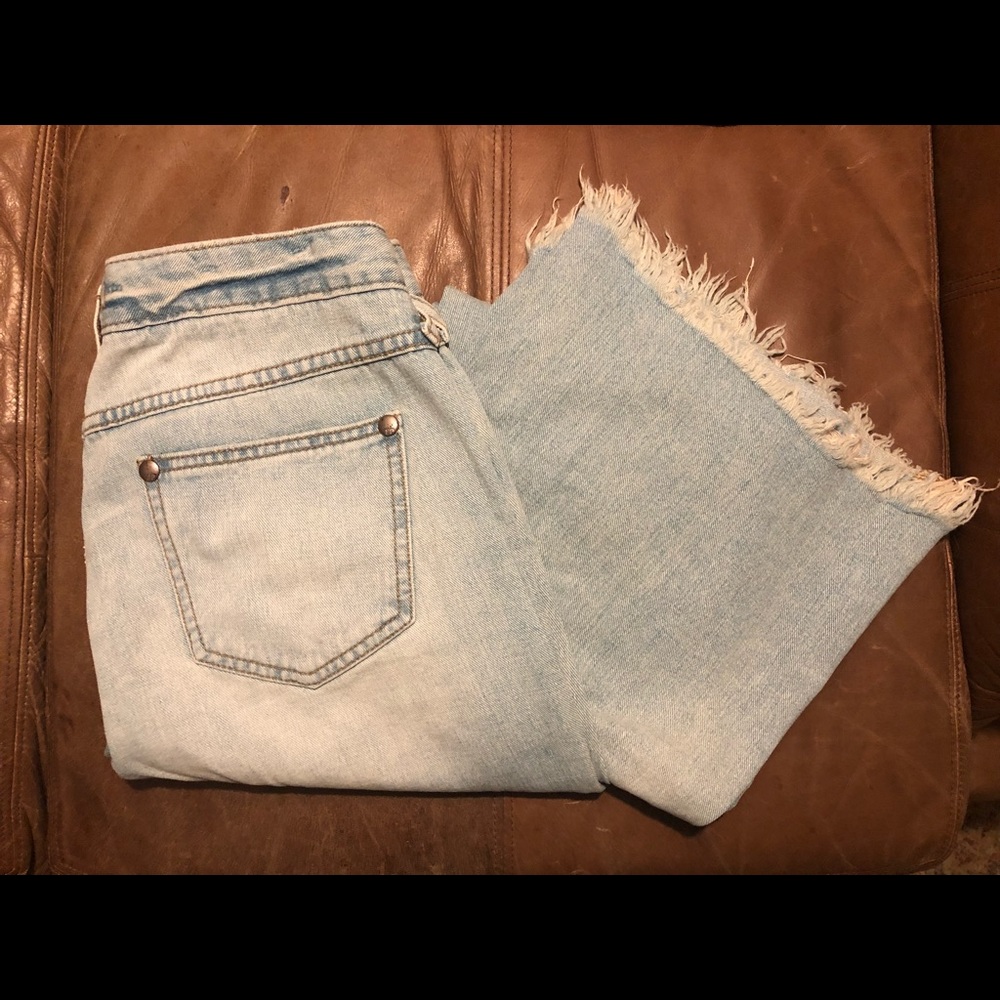 FREE PEOPLE! Distressed denim